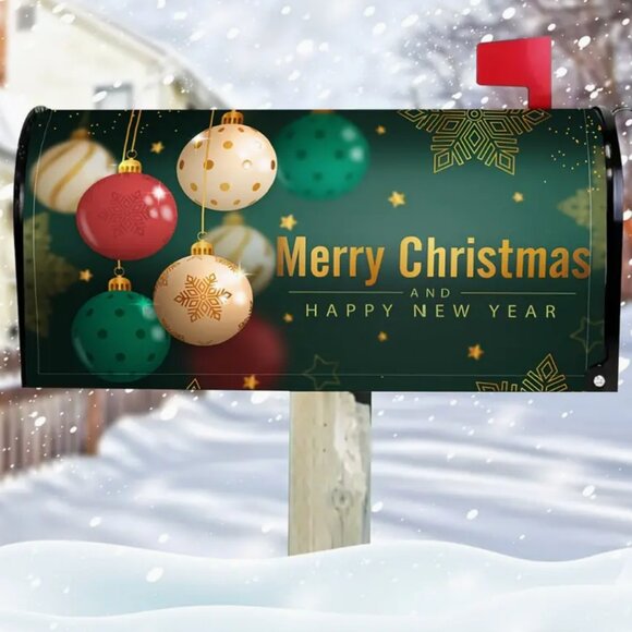 1pc Brighten Up Your Home with a Christmas, Themed Merry Christmas Mailbox Cover - Picture 4 of 4